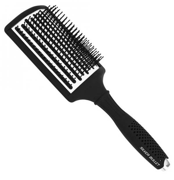 Black Velvet Paddle Hair Brush